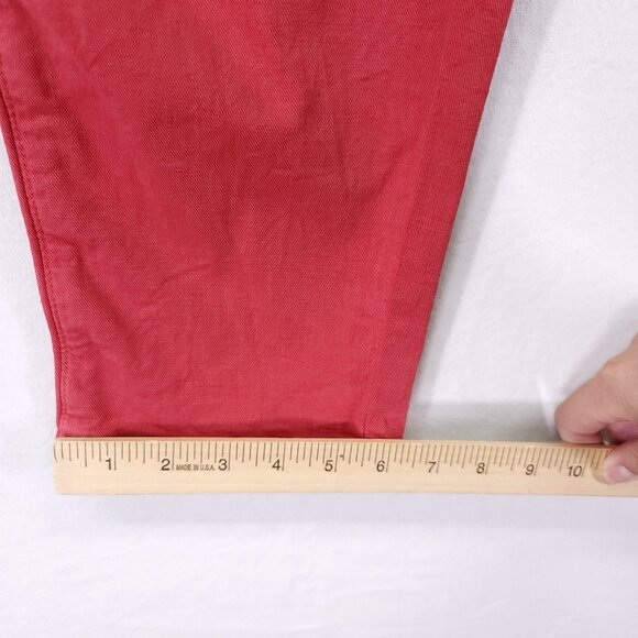 Pistola Utility Casual Pants Womens 29 Cropped Red Flat Front With Pockets - Picture 13 of 14